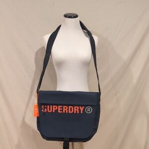 Superdry Dark Blue and Orange Messenger Bag